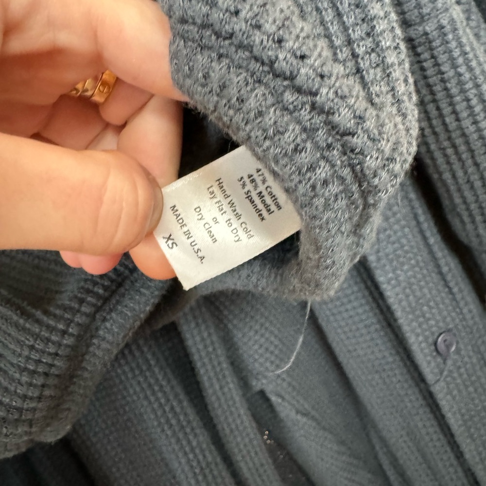 SET ACTIVE 3 piece Button Down Shirt, Dip Bra & Lounge Waffle Pant OXFORD - Picture 12 of 12